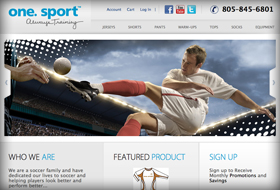 one sport website portfolio example